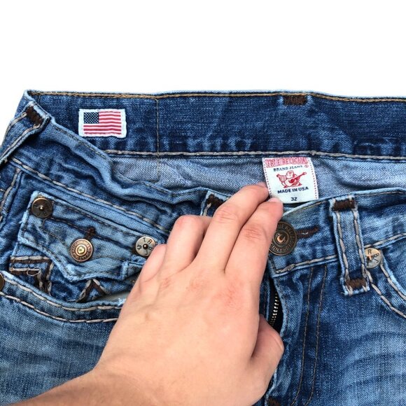 Vintage True Religion Jeans Size 32 BILLY SUPER T Blue - Picture 5 of 6